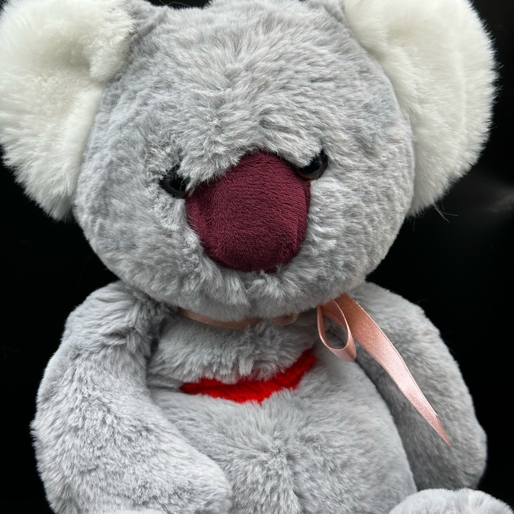 Koala Bear Plush Gray Heart World’s Softest Plush Stuffed Animal 15” Red Hearts - Picture 11 of 16